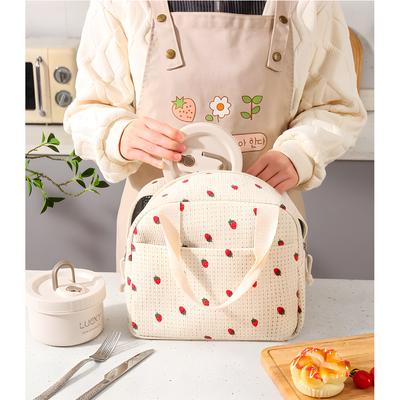 Lunch Bag for Women Men Cute Corduroy Lunch Tote Bags  Large Capacity Reusable Insulated Cooler for Work Picnic or Travel