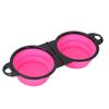 Portable Foldable Double Pet Bowl for Dogs - Integrated Outdoor Design
