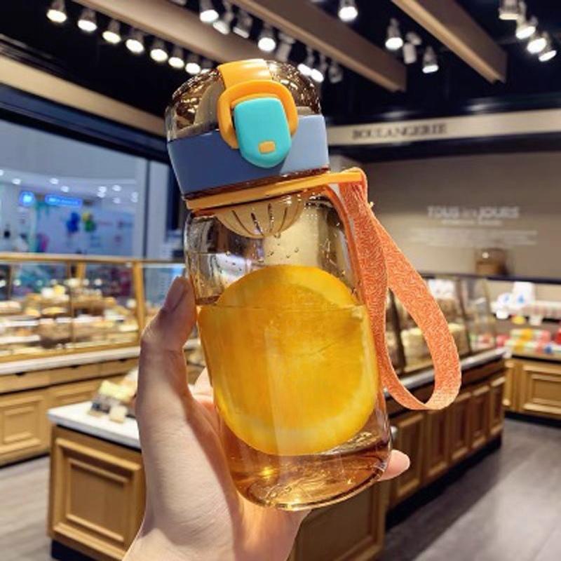 1 шт. Креативный милый стакан для воды студенческий для улицы спортивный пластиковый стакан простой стакан для блогеров ударопрочный портативный 400ml