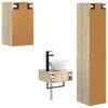 Bathroom Furniture Set 3 pcs Sonoma Oak 33 x 34.5 x 160 cm
