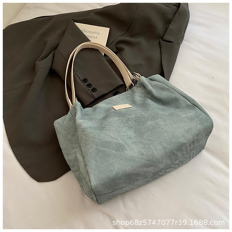 Denim Large-capacity Fashion Popular Handbag Women's 2025 Spring and Summer New Foreign-style Casual Shoulder Tote Bag