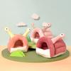 Cozy Hamster Sleeping House Snail Shape Thickened Dwarf Rabbit Chinchilla Hedgehog Ferret Hideaway Hide Hut Cage Accessories