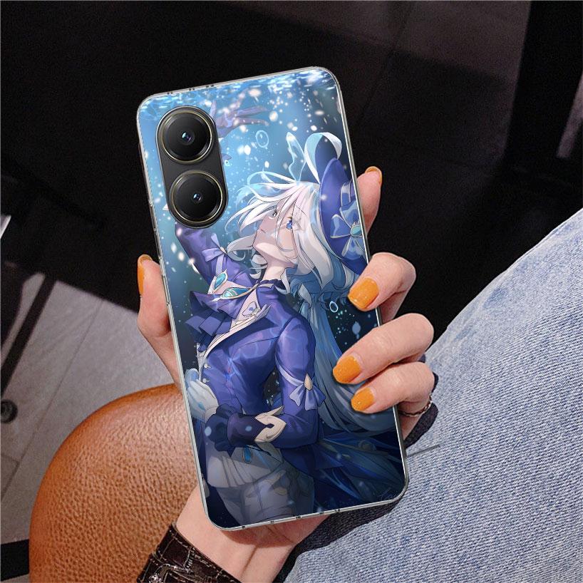 Genshin Impact Furina Phnoe Case for Xiaomi Poco X5 X6 X7 Pro X4 Gt F7 Ultra M8 M7 Redmi 15C 15 13C 13 12C 12 Unique Cover Coque