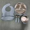 Shockproof Children's Tableware Set Divided Suction Cup Plates Baby Feeding Set  Meal Training