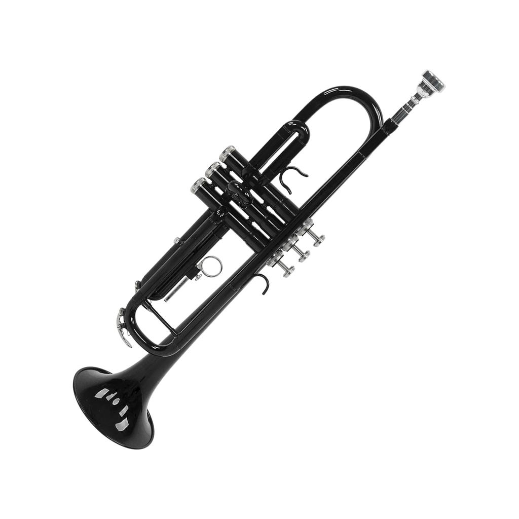 Trumpet Set B Flat Brass Replacement Musical Instrument Accessories with Storage BagBlack