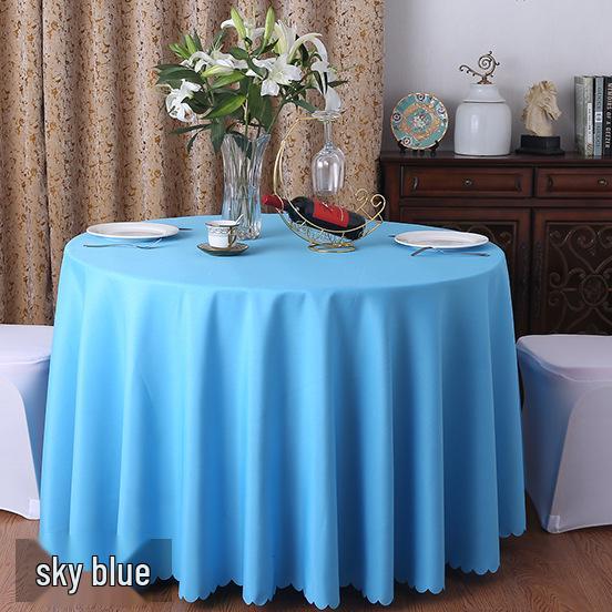 Runde rote Polyester-Tischdecke für Hochzeiten, Essen, Bankette, Hotel- und Restaurantgebrauch