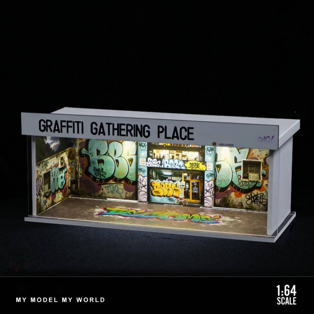 1:64 Scale Parking Lot Background Storage Cars Display Boxes for Diecast Car Figures Mini Dolls (figures and Cars Not Included)