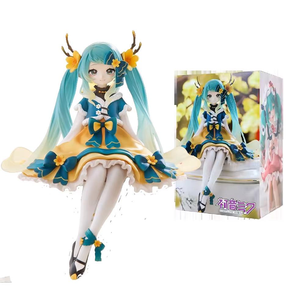 14CM Hatsune Miku Anime Figure Toy Flower Fairy Collection Miku Kawaii Cartoon PVC Action Figurine Model Doll Birthday Gifts Kid