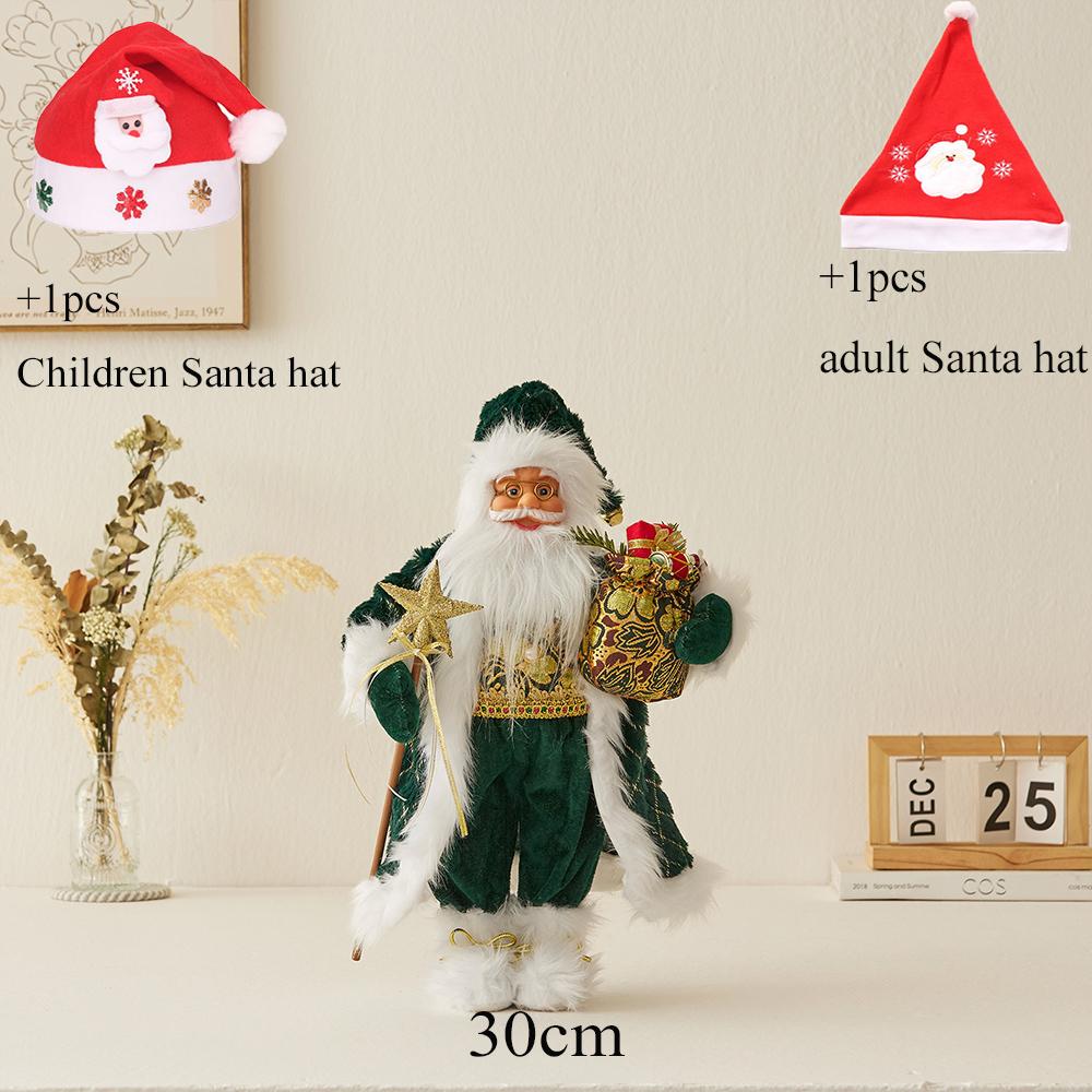 2025 Santa Claus Doll Indoor and Outdoor Christmas Tree Home Mall Window Decorations Ornaments Children's New Year Party Gift
