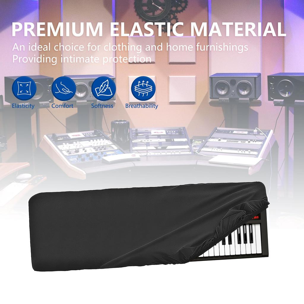 Musiin 61-Key Synthesizer Dust Cover Compatible with Roland XPS-30 FANTOM-06 JUNO-DS61 Nord Wave 2 Dustproof Scratch-Resistant Soft Touch Fit Design