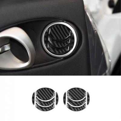 10Pcs Carbon Fiber Dashboard Air Outlet Vent Trim Cover For Nissan 350Z 2006-09