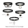 Punk Choker Collar Necklace Pu Leather Goth Rivets Choker Necklace Pendientes Party Club Sexy Gothic Femme Jewelry