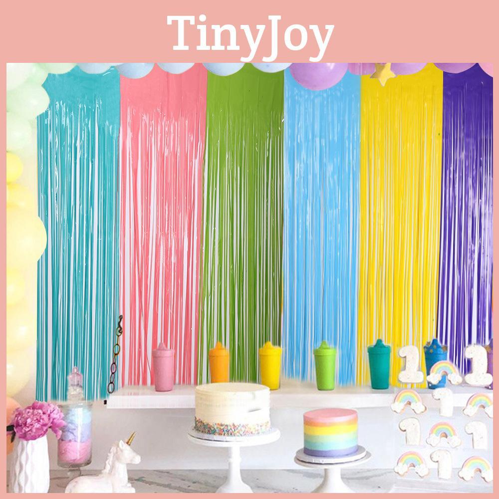 Stunning Macaron Rain Curtain In Blue Yellow Purple For Eye Catching Party Layouts