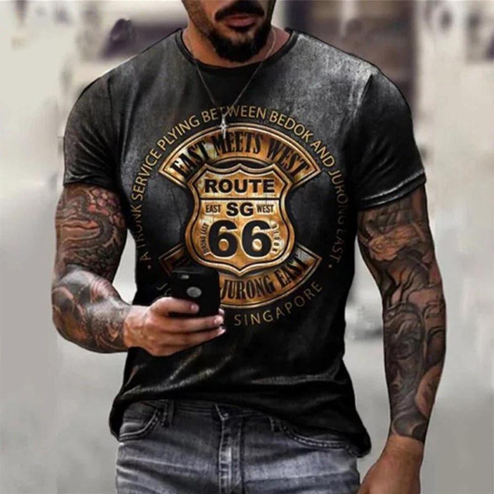 Summer Fashion Men's 66 Way 3D Printed Personalized Art Leisure Comfortable Daily T-shirt