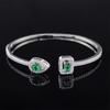 Waterproof Cubic Zirconia Cuff Bracelet Handmade Adjustable Open Bangle  Female Lady Girl