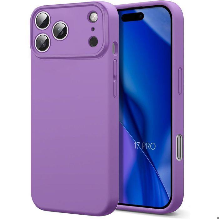Coque de Protection - BOOLING - iPhone 17 Pro - Silicone Liquide Slim Légère Anti-Rayures - Violet