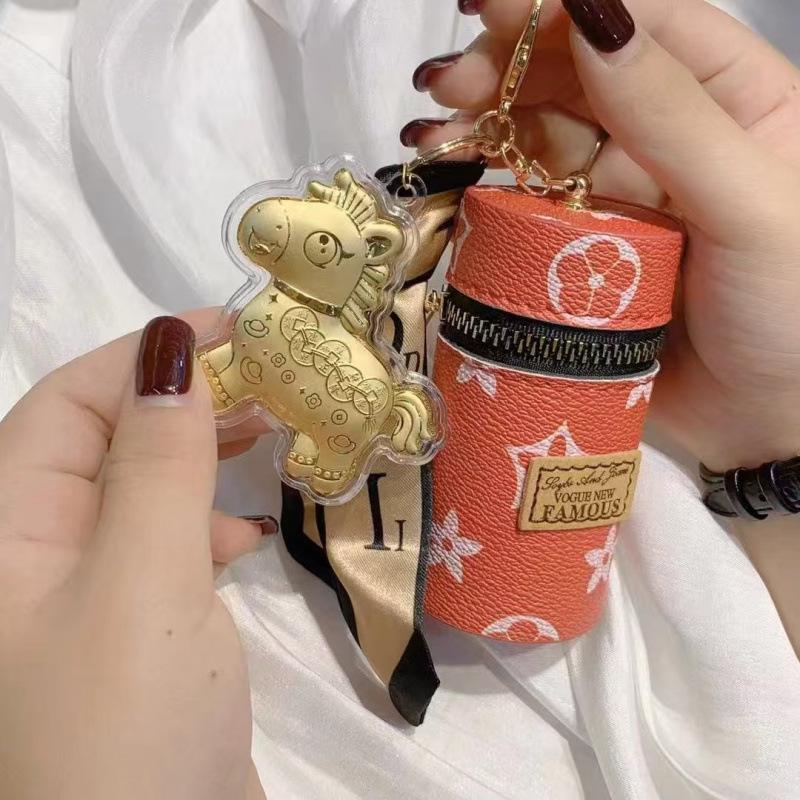 Year of the Horse Gold Earphone Bag Pendant Keychain - Mini Red Envelope Gift