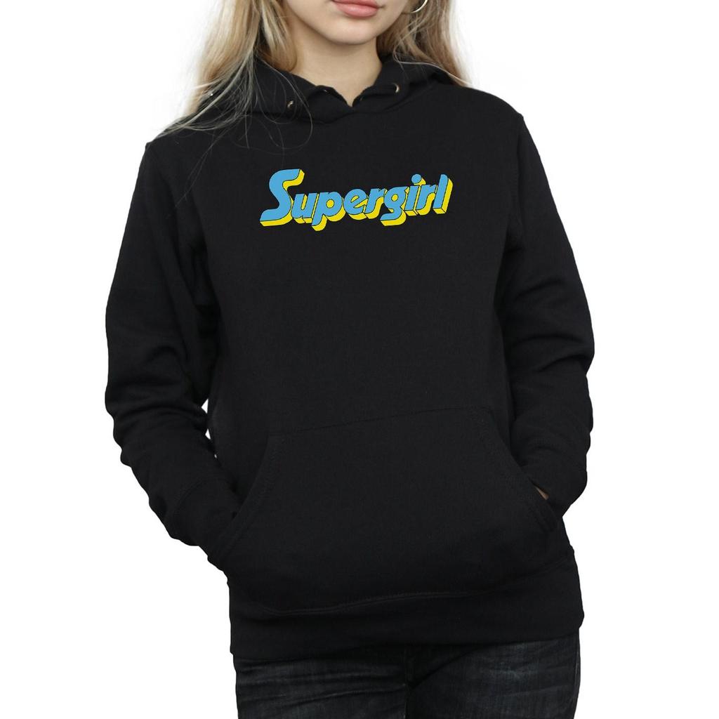 DC Comics Womens/Ladies Supergirl Text Logo Hoodie