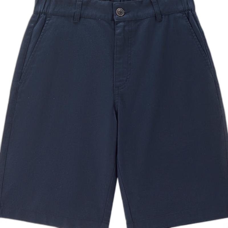 Giordano Men s Cotton Linen Blend Straight-Leg Casual Shorts L