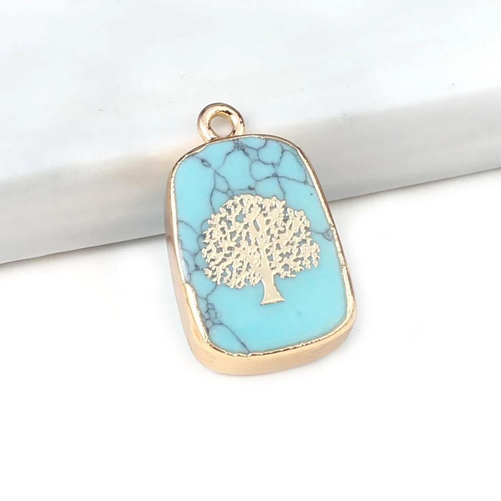 2Pcs Small Pendant Natrual Stone Rose Quartz/Malachite Cartoon Pendant For Jewelry Making DIY Earrings Bracelet Accessory