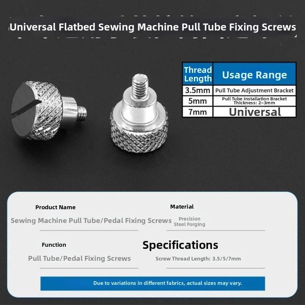 Durable Quick Presser Foot Screw Hand-Tightening Steel Hand-Tightened Bolts Presser Foot Mounting Screws Universal