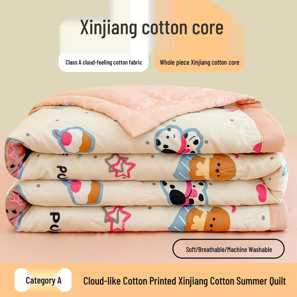 All-Season Machine Washable Children's Summer Quilt - Suitable for Air Conditioning and Home Use