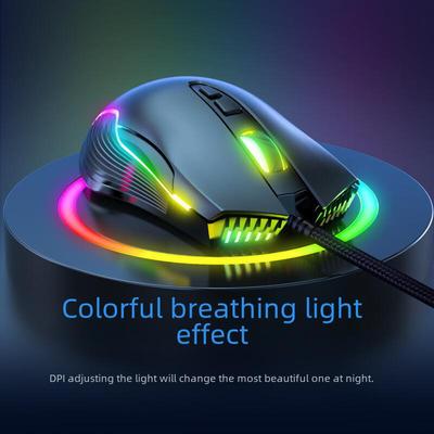 Mouse Gamer RGB com Fio Transfronteiriço CW905: Mecânico de 7 Teclas com Definição de Macro