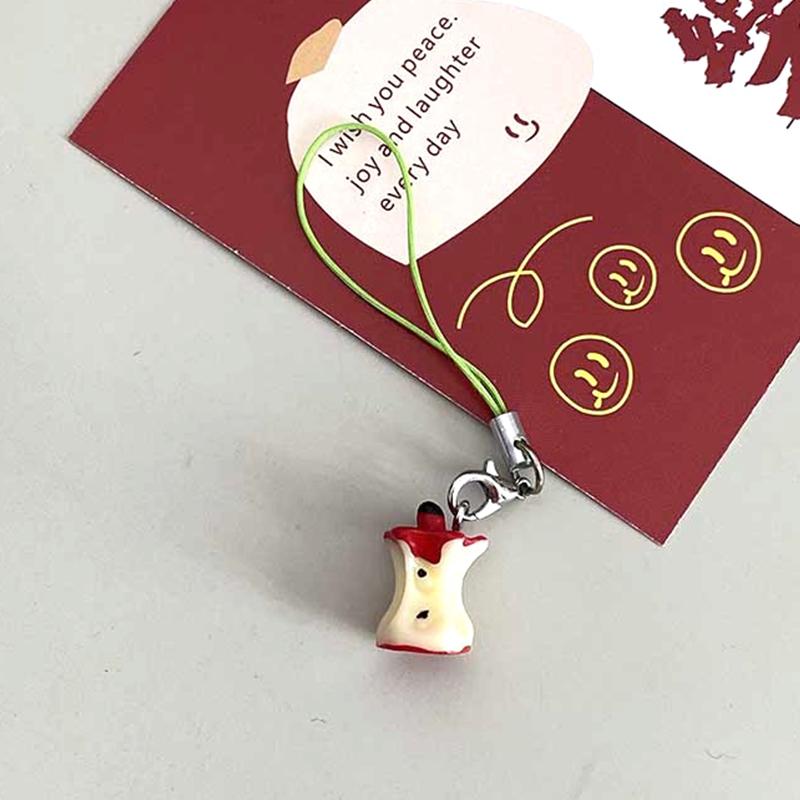 

милый брелок «Яблоко с любовью» Apple Core, подвеска на веревке для мобильного телефона, автомобильный брелок, U-диск, рюкзак, подвески, сумка, декор, подарок Bestie