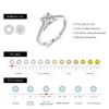 Modian D Kleur Lab Diamant 1ct Moissanite Ring Voor Vrouwen 925 Sterling Zilver Klassieke Bruiloft Verlovingsband Sieraden Geschenken