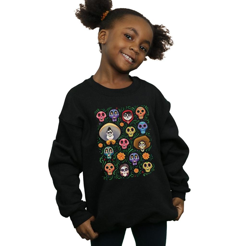 Disney Girls Coco Heads Pattern Sweatshirt