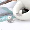 Beixi S925 Sterling Silver Ginkgo Leaf Diamond & Pearl Stud Earrings - Elegant & Fashionable Women's Jewelry