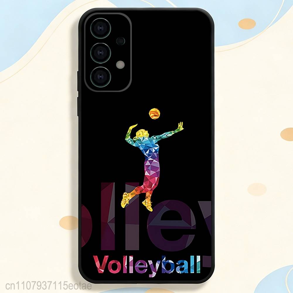 Volleyball cool Phone Case For Samsung S25,S26,S24,S21,S22,S23,S30,Ultra,S20,Plus,Fe,Lite,5G Black Cover