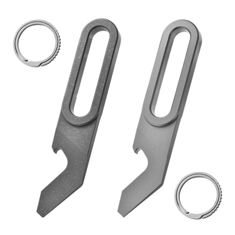 Professional Multiple Tool With Pry Bar Bottle Opener Nail Extractor & Portable Keychain Clip for Camping Hiking Travel