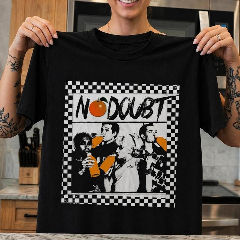 

No Doubt Band Unisex T-shirt 90s Ska Punk Rock Graphic Tee Gwen Stefani Fan XL