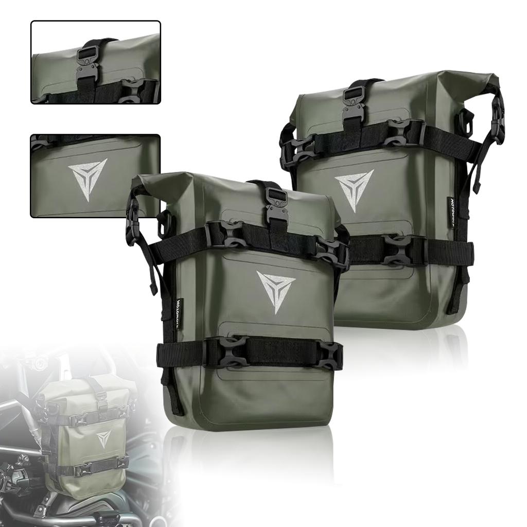 Universal Motorcycle Tool Bags Motorbike Crash Bar Bag Adventure Waterproof Moto Side Backpack Saddlebag 3 Color