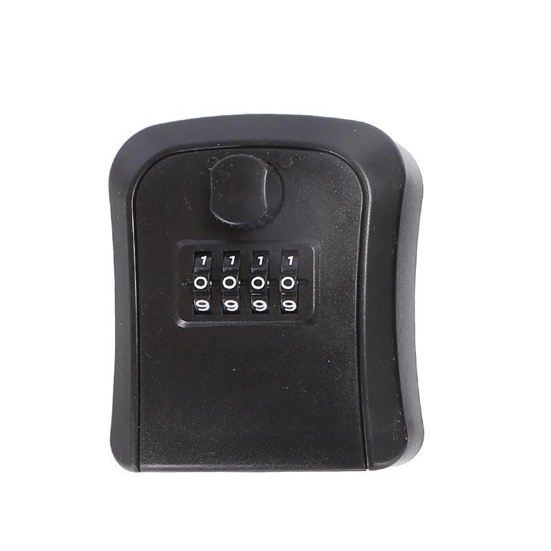

HEE RAK Key Lock Box 4-значный кодовый пароль для хранения ключей для дома настенный противоугонный водонепроницаемый уличный сейф с ручкой для ключей чёрный