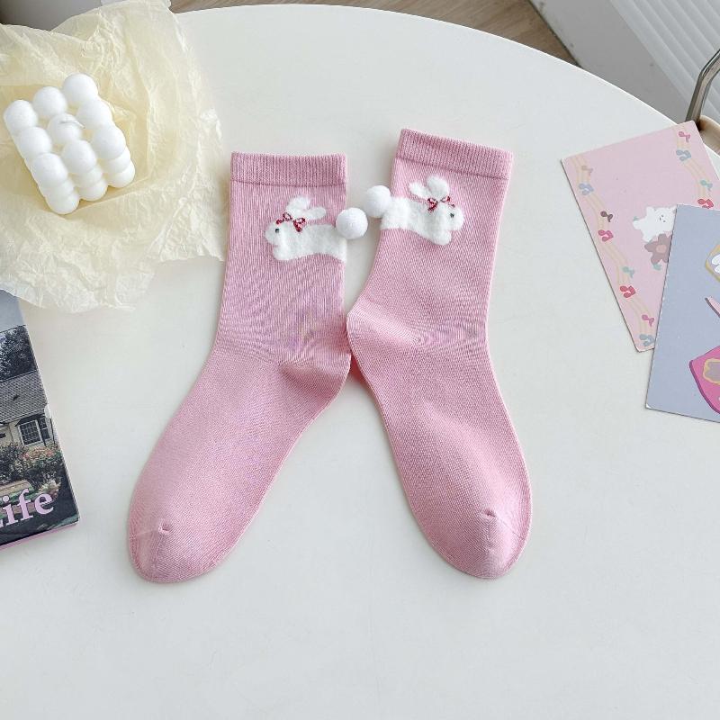 Niedliche Katzen-Ei-Socken Lustige Wadenlange Warme Socken Für Damen 3D-Katzendesign Winter Gemütliche Socken