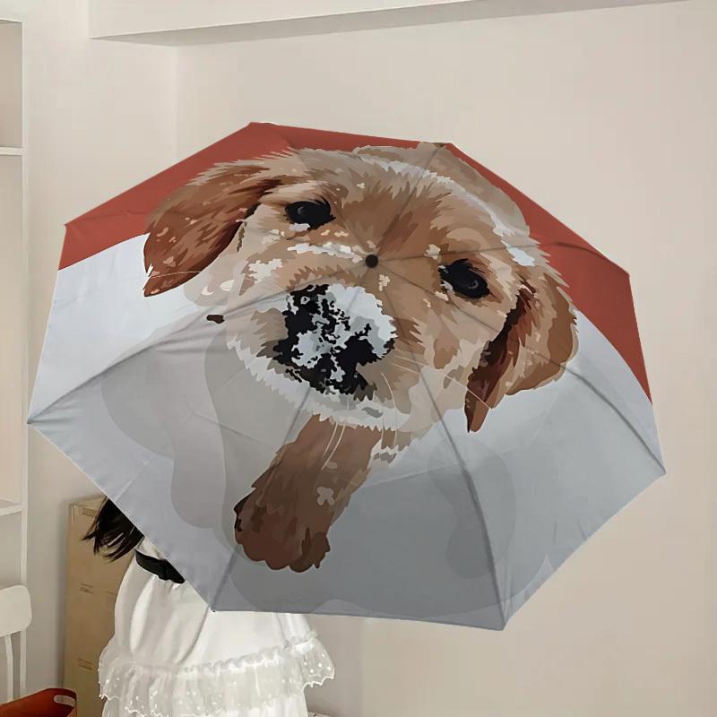 1pc Puppy Automatic Open/Close Umbrella, Formal Events - Ideal Gift for Family or Friends, Outdoor Accessory yy251211210