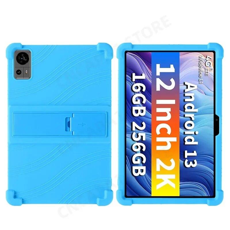 

Чехол для Teclast T60 2023 Чехол 12 Планшетный ПК Kickstand Funda с 4 противоударными подушками безопасности Детская безопасность Мягкий силикон Teclast T60 12 inch