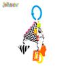 Baby Geometric Shape Plush Toy With Teething Rattle For Sensory Development