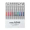 Шариковая ручка Pentel Гелевые чернила Energel Infree 0,5 мм Прозрачный корпус BLN75TL-10 10 цветов | BLN75TL-10