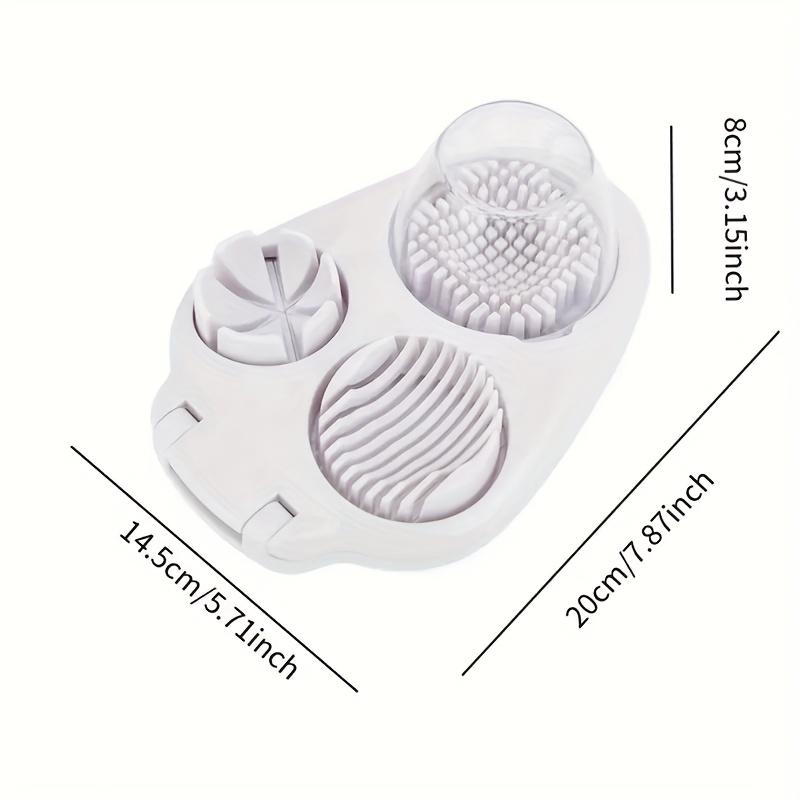 3 in 1 Stainless Steel Egg Slicer Multi Function Egg Cutter Wedger Slicing Tool Kitchen Gadget