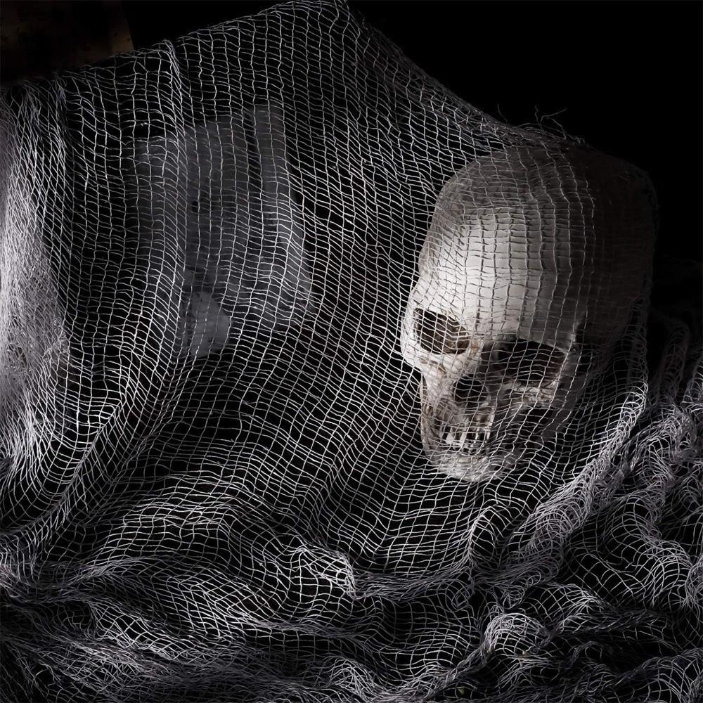 76x183cm Blood Gauze Cloth Reusable Spooky Mesh Gauze Halloween Gauze Haunted House Decor
