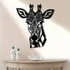 Metal Giraffe Wall Art Sculpture Garden Decor Wildlife Gift