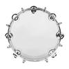 10Inch Double Row Tambourine Round Musical Tambourine Metal Bells Hand Held Percussion Drum with Ergonomic Handle Grip