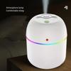 Mini Desktop Humidifier with 7-Color LED, Silent Below 36dB, Ideal for Home, Car, and Office White, Pink, Green