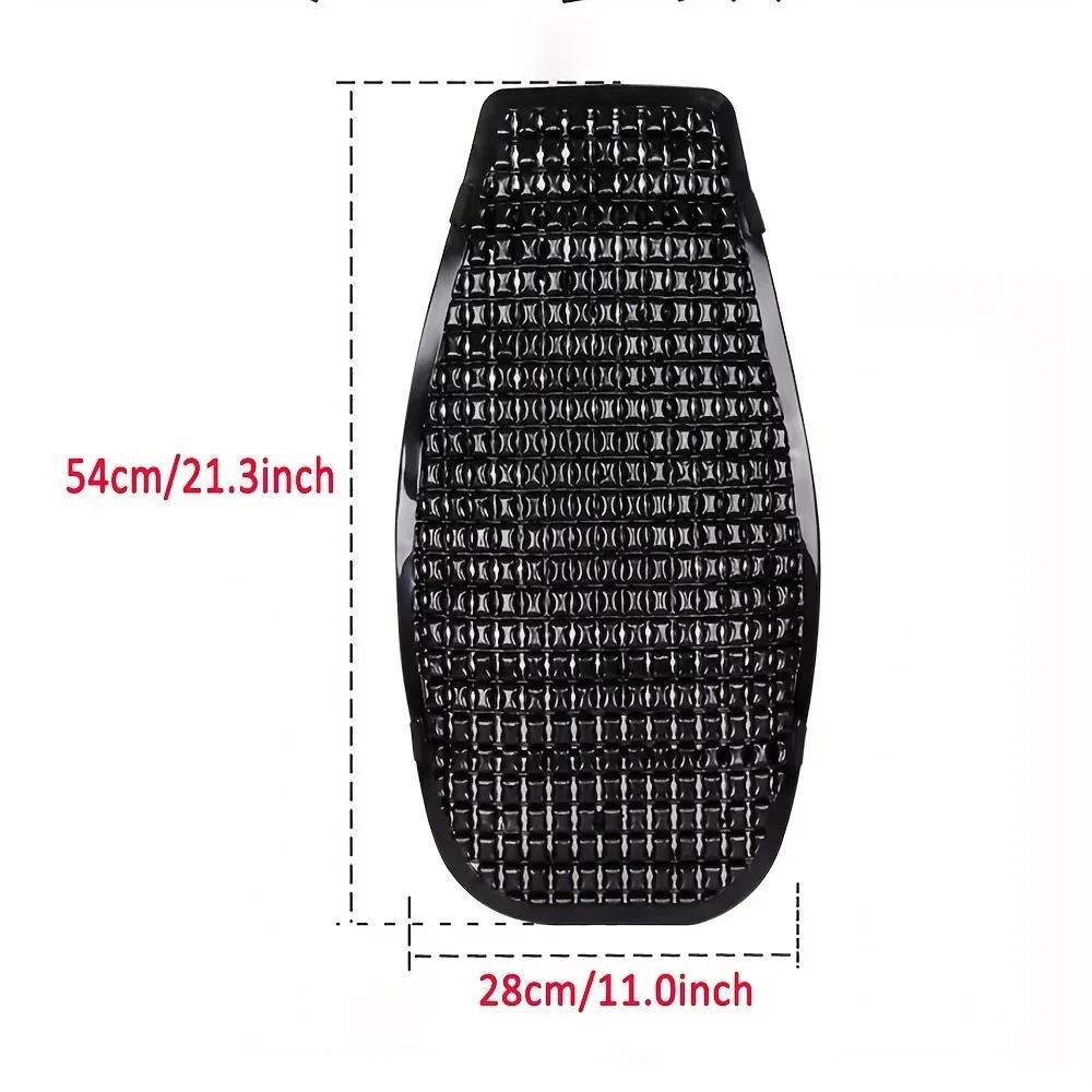 

Breathable Motorcycle Seat Cushion - Black Summer Gel Pad with Anti-Slip Quick-Release Straps чёрный