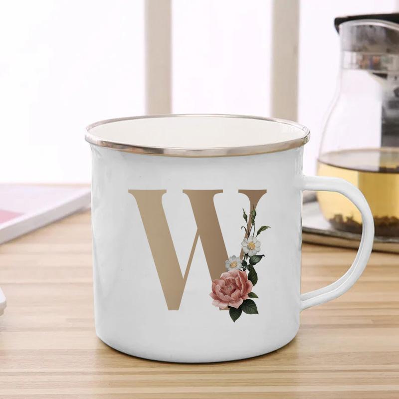 26 A To Z Initials Glod Letter Mugs Print Enamel Mug Coffee Cup Drinkware Personalized Gift Unusual Tea Cup Cupshe Custom Cups