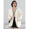 Women's Blazer Casual Solid Long Sleeve Coats Office Lady Elegant Fashion Clothing Spring Autumn