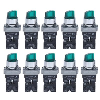 10Pcs BERM Button Switches Normally Closed Knob Switch AC220v AC24V BEM‑XB2‑20Xd 31(220V )